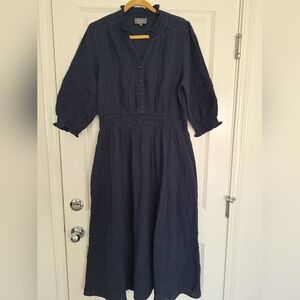 WYSE London Women’s  Embroidered Maxi Dress in Blue Size 5R/1x‎